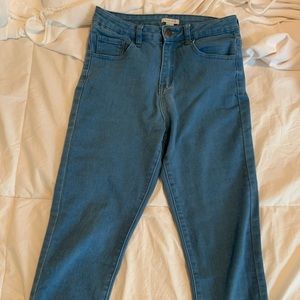 High waisted skinny jeans